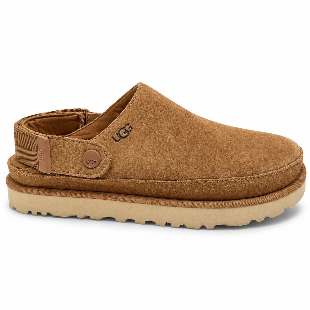 UGG 7 Goldenstar Clog Chestnut Suede Adjustable Strap Casual Gorpcore Comfort